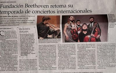 Fundación Beethoven retoma su temporada de conciertos internacionales